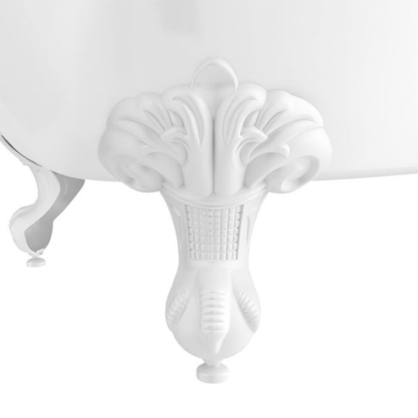 Admiral 1685 Back To Wall Roll Top Bath + White Leg Set - Image 2