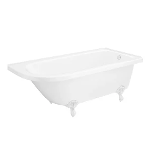 Appleby 1700 Roll Top Shower Bath + White Leg Set