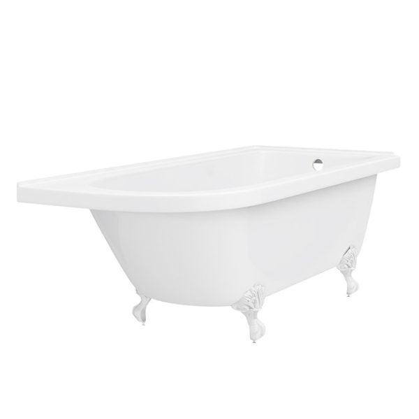 Appleby 1700 Roll Top Shower Bath + White Leg Set - Image 5