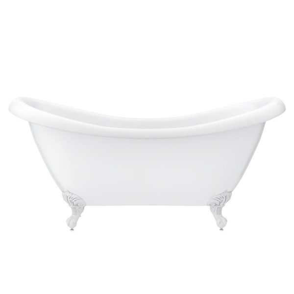 Earl 1750 Double Ended Roll Top Slipper Bath + White Leg Set - Image 4