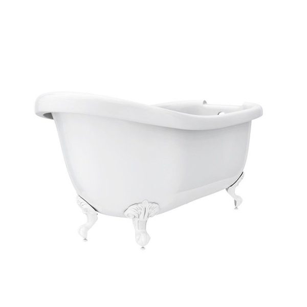 Oxford 1710 Roll Top Slipper Bath + White Leg Set - Image 2