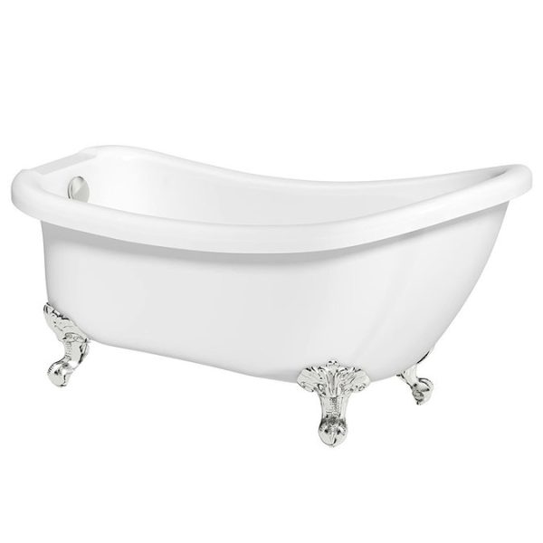 Orchard Winchester 1690 x 705mm Slipper Freestanding Bath with Chrome Feet - Image 3