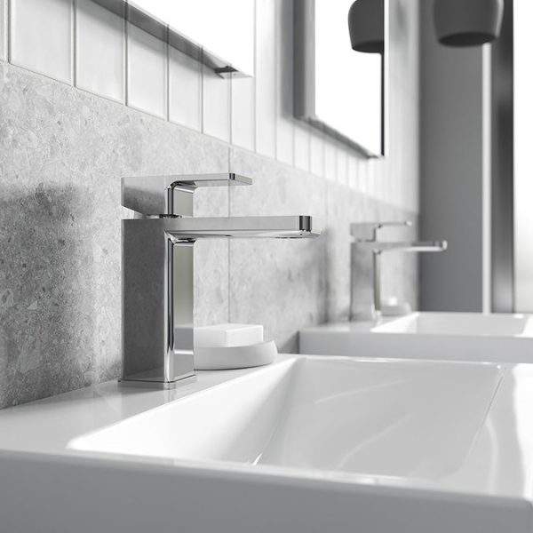 Nuie Windon Chrome Mono Basin Mixer with Push Button Waste - Image 2