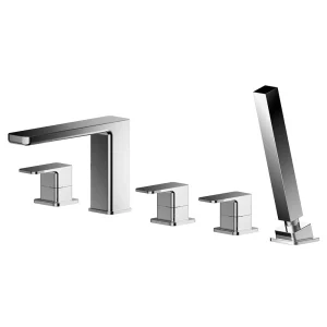 Nuie Windon Chrome Deck Mounted 5TH Bath Shower Mixer