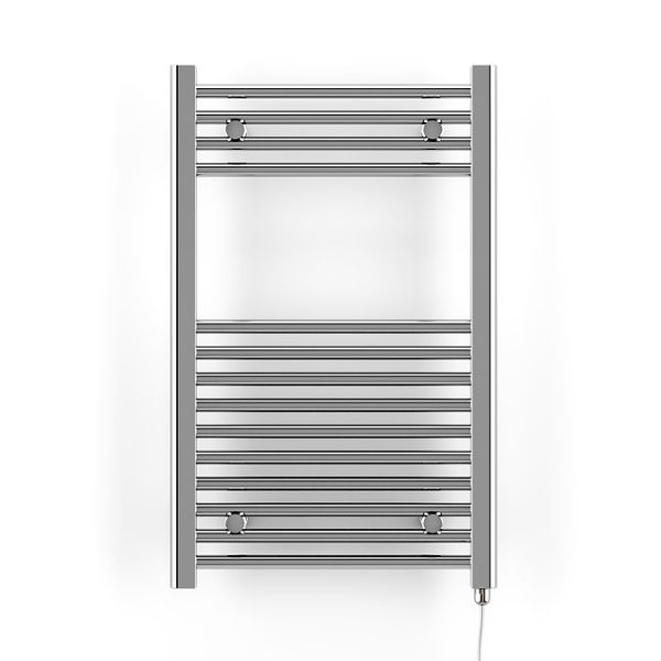 Terma Leo H800 x W500mm Chrome Electric Only Towel Rail with SIM Fixed Temperature Element - Image 5