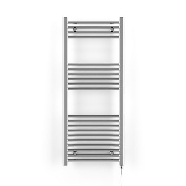 Terma Leo H1200 x W500mm Chrome Electric Only Towel Rail with SIM Fixed Temperature Element - Image 5