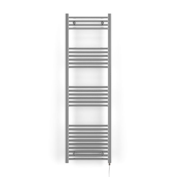 Terma Leo H1600 x W500mm Chrome Electric Only Towel Rail with SIM Fixed Temperature Element - Image 5