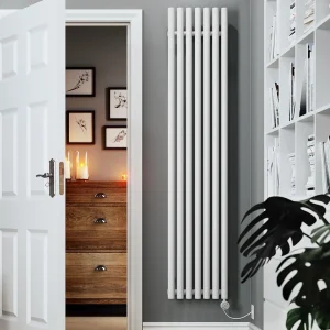 Terma Rolo Room E (Bluetooth Controlled) H1800 x W370mm White Electric Radiator with 0.8kw MOA Blue Element