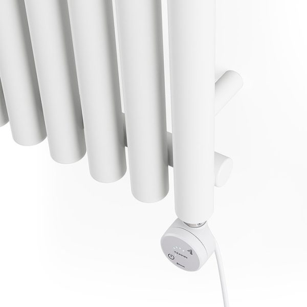 Terma Rolo Room E (Bluetooth Controlled) H1800 x W370mm White Electric Radiator with 0.8kw MOA Blue Element - Image 5