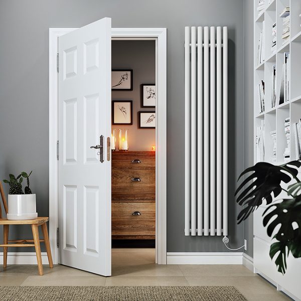 Terma Rolo Room E (Bluetooth Controlled) H1800 x W370mm White Electric Radiator with 0.8kw MOA Blue Element - Image 7