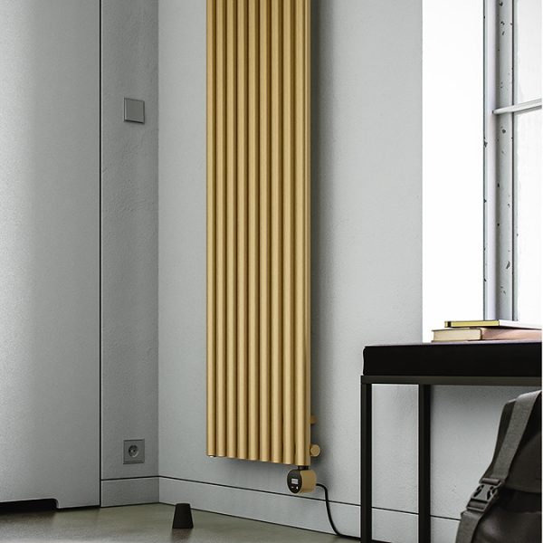 Terma Rolo Room E (Wi Fi Controlled) H1800 X W370mm Brass Electric Radiator with 0.8kw VEO Heating Element - Image 4