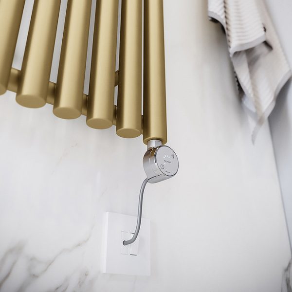 Terma Rolo Room E (Bluetooth Controlled) H1800 x W480mm Brass Electric Radiator with 1kw MOA Blue Element - Image 6
