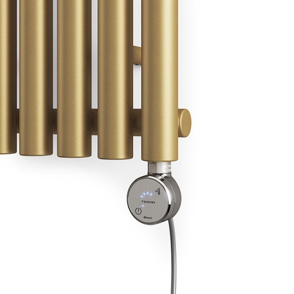 Terma Rolo Room E (Bluetooth Controlled) H1800 x W480mm Brass Electric Radiator with 1kw MOA Blue Element - Image 2