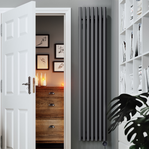 Terma Rolo Room E (Wi Fi Controlled) H1800 X W370mm Modern Grey Electric Radiator with 0.8kw VEO Heating Element