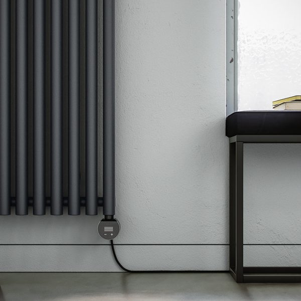 Terma Rolo Room E (Wi Fi Controlled) H1800 X W370mm Modern Grey Electric Radiator with 0.8kw VEO Heating Element - Image 3