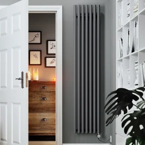 Terma Rolo Room E (Bluetooth Controlled) H1800 x W370mm Modern Grey Electric Radiator with 0.8kw MOA Blue Element