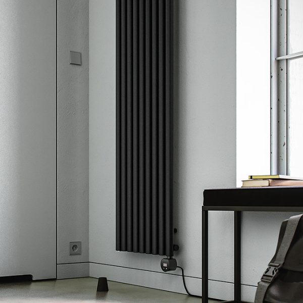 Terma Rolo Room E (Wi Fi Controlled) H1800 X W370mm Heban Black Electric Radiator with 0.8kw VEO Heating Element - Image 4