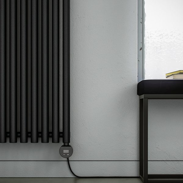 Terma Rolo Room E (Wi Fi Controlled) H1800 X W370mm Heban Black Electric Radiator with 0.8kw VEO Heating Element - Image 5