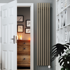 Terma Rolo Room E (Wi Fi Controlled) H1800 X W370mm Quartz Mocha Electric Radiator with 0.8kw VEO Heating Element