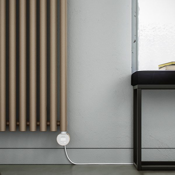 Terma Rolo Room E (Wi Fi Controlled) H1800 X W370mm Quartz Mocha Electric Radiator with 0.8kw VEO Heating Element - Image 3
