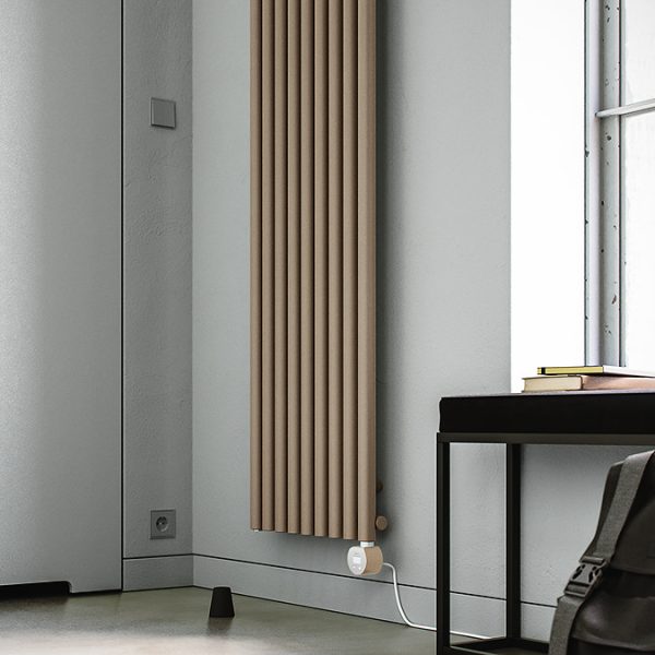Terma Rolo Room E (Wi Fi Controlled) H1800 X W370mm Quartz Mocha Electric Radiator with 0.8kw VEO Heating Element - Image 4