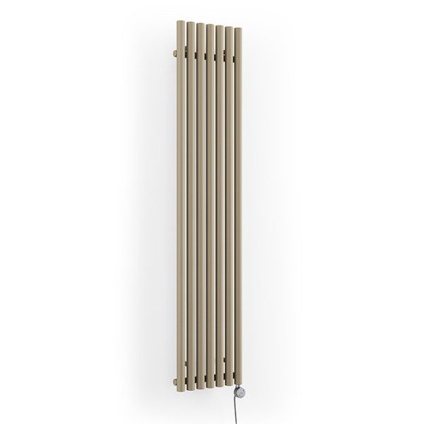 Terma Rolo Room E (Bluetooth Controlled) H1800 x W370mm Quartz Mocha Electric Radiator with 0.8kw MOA Blue Element - Image 4