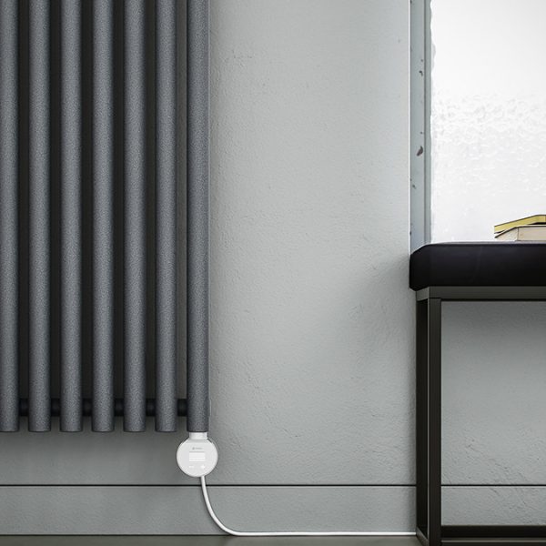 Terma Rolo Room E (Wi Fi Controlled) H1800 X W370mm Salt n Pepper Electric Radiator with 0.8kw VEO Heating Element - Image 3