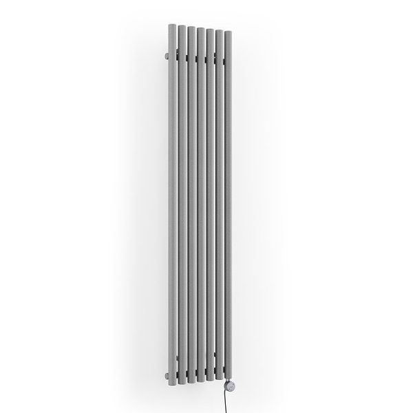 Terma Rolo Room E (Bluetooth Controlled) H1800 x W370mm Salt & Pepper Electric Radiator with 0.8kw MOA Blue Element - Image 4