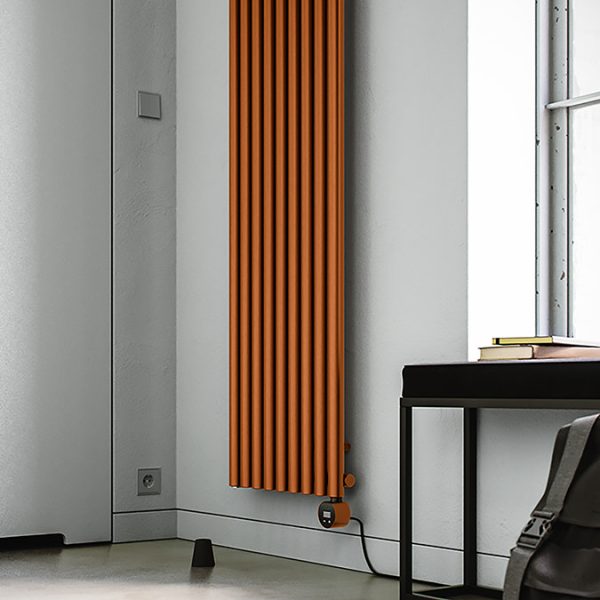 Terma Rolo Room E (Wi Fi Controlled) H1800 X W370mm Modern True Copper Radiator with 0.8kw VEO Heating Element - Image 4