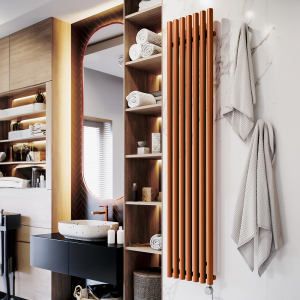 Terma Rolo Room E (Bluetooth Controlled) H1800 x W370mm True Copper Electric Radiator with 0.8kw MOA Blue Element