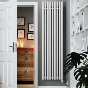 Terma Rolo Room E (Bluetooth Controlled) H1800 x W480mm White Electric Radiator with 1kw MOA Blue Element