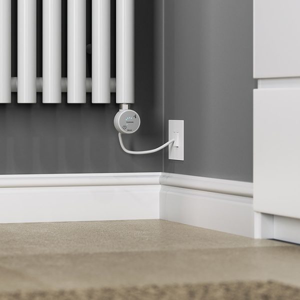Terma Rolo Room E (Bluetooth Controlled) H1800 x W480mm White Electric Radiator with 1kw MOA Blue Element - Image 5