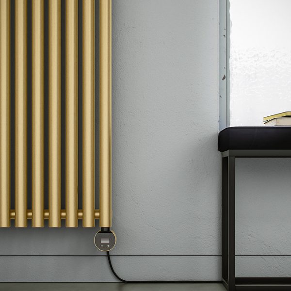 Terma Rolo Room E (Wi Fi Controlled) H1800 X W480mm Brass Electric Radiator with 1kw VEO Heating Element - Image 3