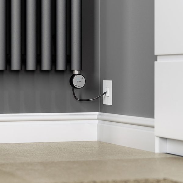 Terma Rolo Room E (Bluetooth Controlled) H1800 x W480mm Modern Grey Electric Radiator with 1kw MOA Blue Element - Image 6