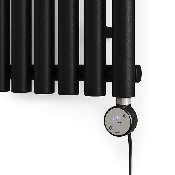Terma Rolo Room E (Bluetooth Controlled) H1800 x W480mm Heban Black Electric Radiator with 1kw MOA Blue Element - Image 2