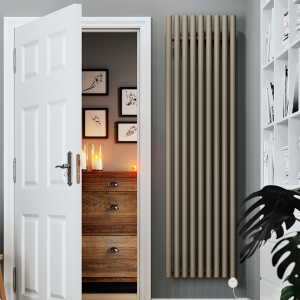 Terma Rolo Room E (Wi Fi Controlled) H1800 X W480mm Quartz Mocha Electric Radiator with 1kw VEO Heating Element