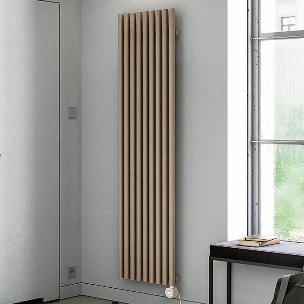 Terma Rolo Room E (Wi Fi Controlled) H1800 X W480mm Quartz Mocha Electric Radiator with 1kw VEO Heating Element - Image 3