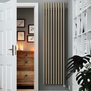 Terma Rolo Room E (Bluetooth Controlled) H1800 x W480mm Quartz Mocha Electric Radiator with 1kw MOA Blue Element