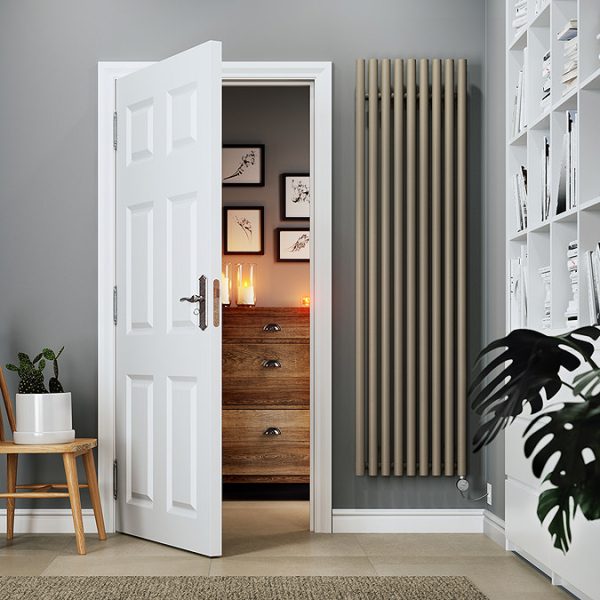 Terma Rolo Room E (Bluetooth Controlled) H1800 x W480mm Quartz Mocha Electric Radiator with 1kw MOA Blue Element - Image 2