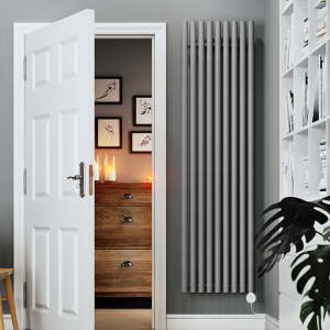 Terma Rolo Room E (Wi Fi Controlled) H1800 X W480mm Salt n Pepper Electric Radiator with 1kw VEO Heating Element