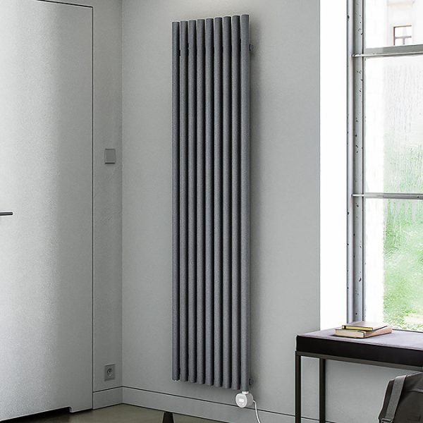 Terma Rolo Room E (Wi Fi Controlled) H1800 X W480mm Salt n Pepper Electric Radiator with 1kw VEO Heating Element - Image 3