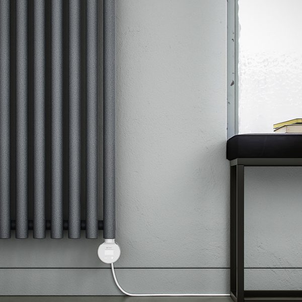 Terma Rolo Room E (Wi Fi Controlled) H1800 X W480mm Salt n Pepper Electric Radiator with 1kw VEO Heating Element - Image 4