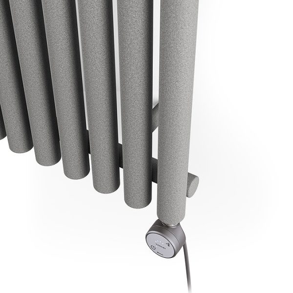 Terma Rolo Room E (Bluetooth Controlled) H1800 x W480mm Salt & Pepper Electric Radiator with 1kw MOA Blue Element - Image 7
