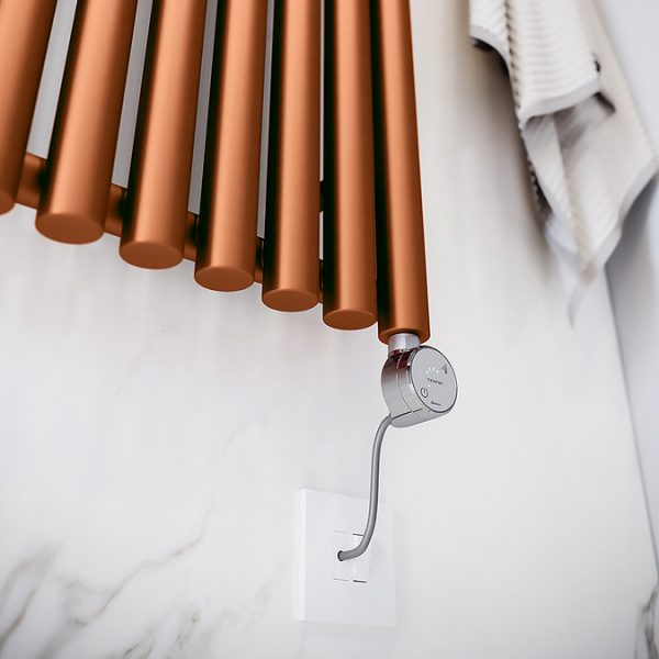 Terma Rolo Room E (Bluetooth Controlled) H1800 x W480mm True Copper Electric Radiator with 1kw MOA Blue Element - Image 6
