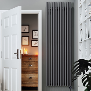 Terma Rolo Room E (Wi Fi Controlled) H2000 X W590mm Modern Grey Electric Radiator with 1.5kw VEO Heating Element