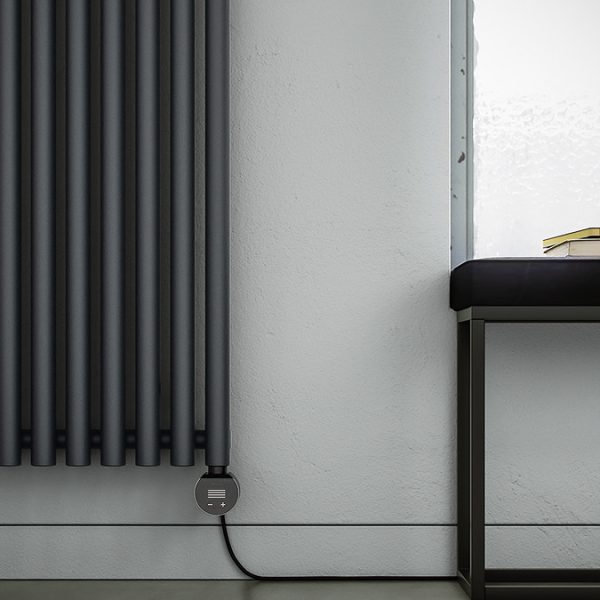 Terma Rolo Room E (Wi Fi Controlled) H2000 X W590mm Modern Grey Electric Radiator with 1.5kw VEO Heating Element - Image 4