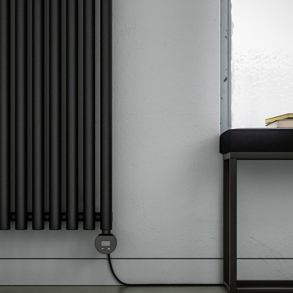 Terma Rolo Room E (Wi Fi Controlled) H2000 X W590mm Heban Black Electric Radiator with 1.5kw VEO Heating Element - Image 4