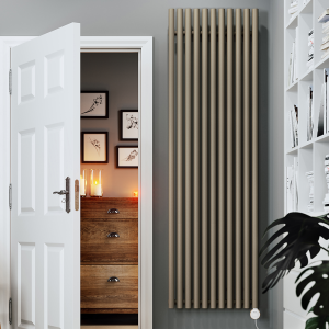 Terma Rolo Room E (Wi Fi Controlled) H2000 X W590mm Quartz Mocha Electric Radiator with 1.5kw VEO Heating Element