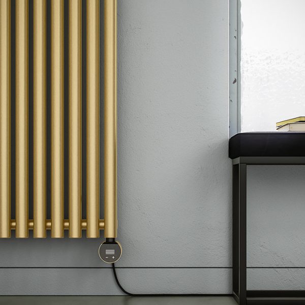 Terma Rolo Room E (Wi Fi Controlled) H2000 X W755mm Brass Electric Radiator with 2kw VEO Heating Element - Image 4