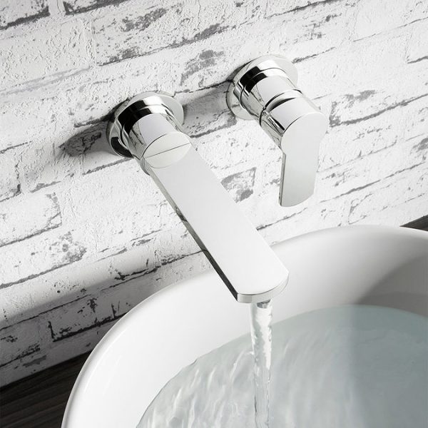 Crosswater   Wisp Wall Mounted 2 Hole Set Basin Mixer - Image 2